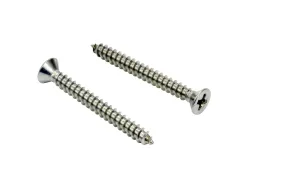 14 X 2'' Stainless Flat Head Phillips Wood Screw, (25 pc), 18-8 (304) Stainless Steel