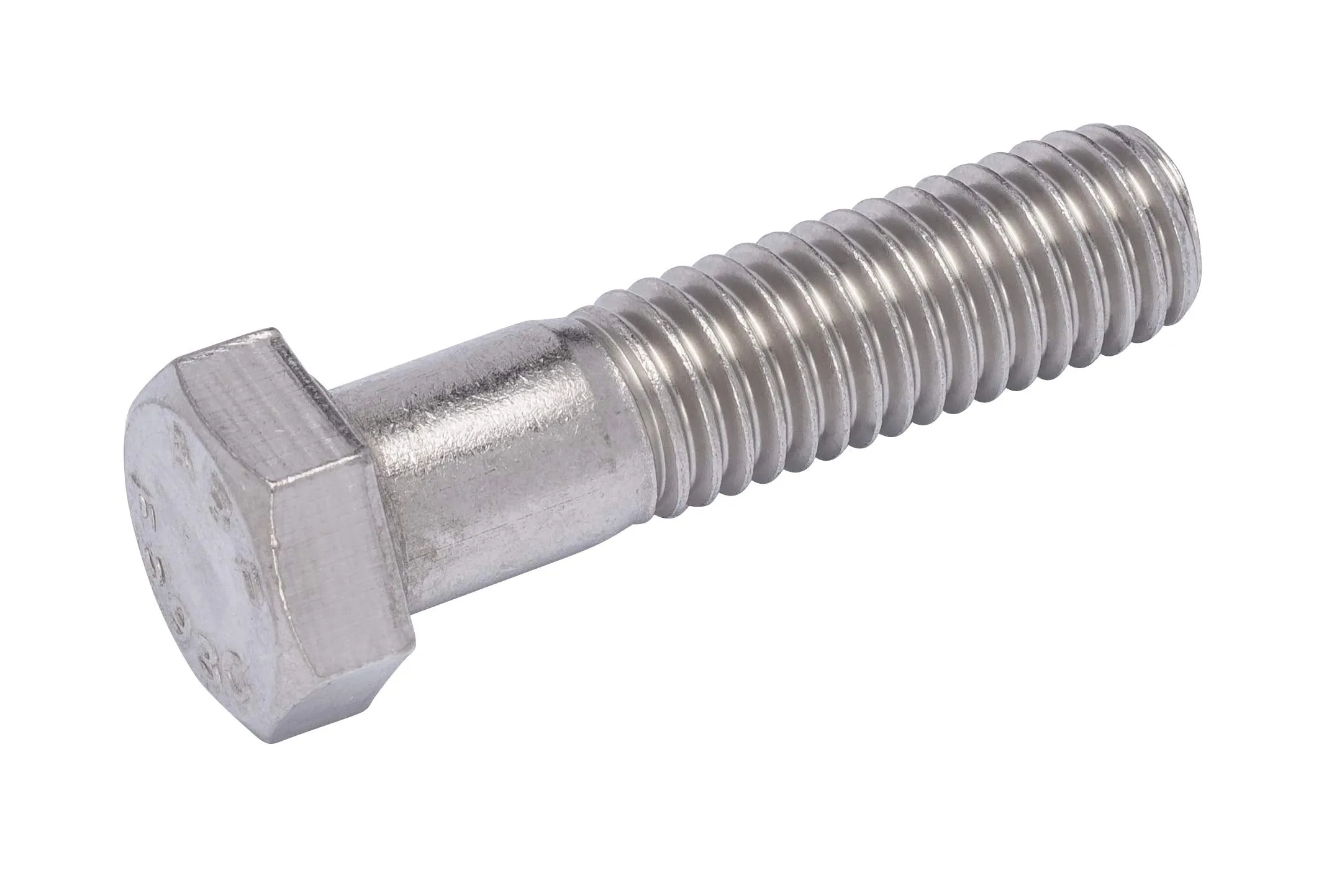 1/4"-20 X 2-1/2" (25pc) Stainless Hex Head Bolt, 18-8 Stainless