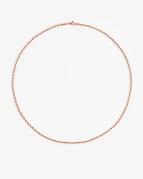 3mm Rope Chain - Rose Gold