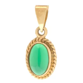 9ct Gold Chrysoprase Charm