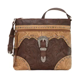 American West Saddle Ridge Zip Top Shoulder Bag Style 2652170