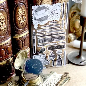 Antique Writing Set Sticker Sheet