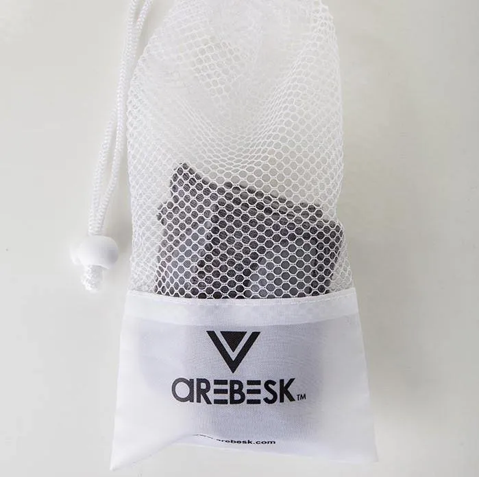 Arebesk Fishnet Grip Socks - Grey White (Barre / Pilates)