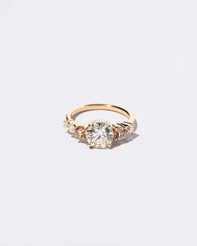 Auriga Ring - White Diamond & Peach Sapphire