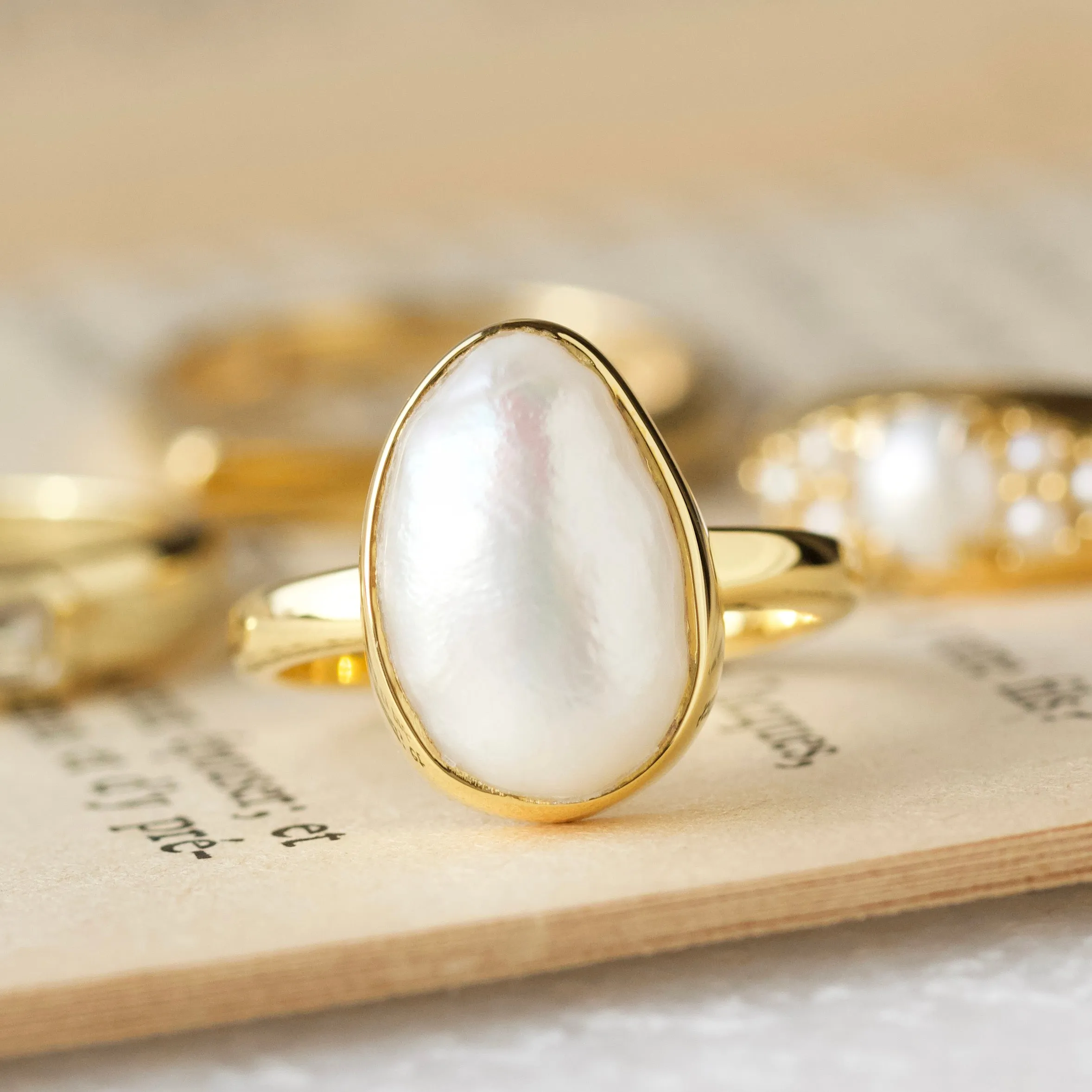 Baroque Pearl Ring