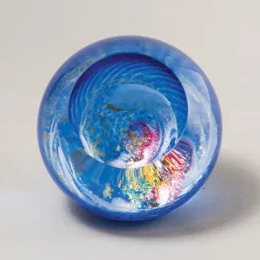 Celestial Milky Way Handblown Glass Paperweight by Glass Eye Studio