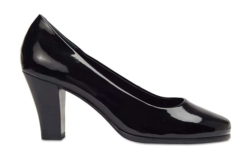 Clara Heel in Black Patent