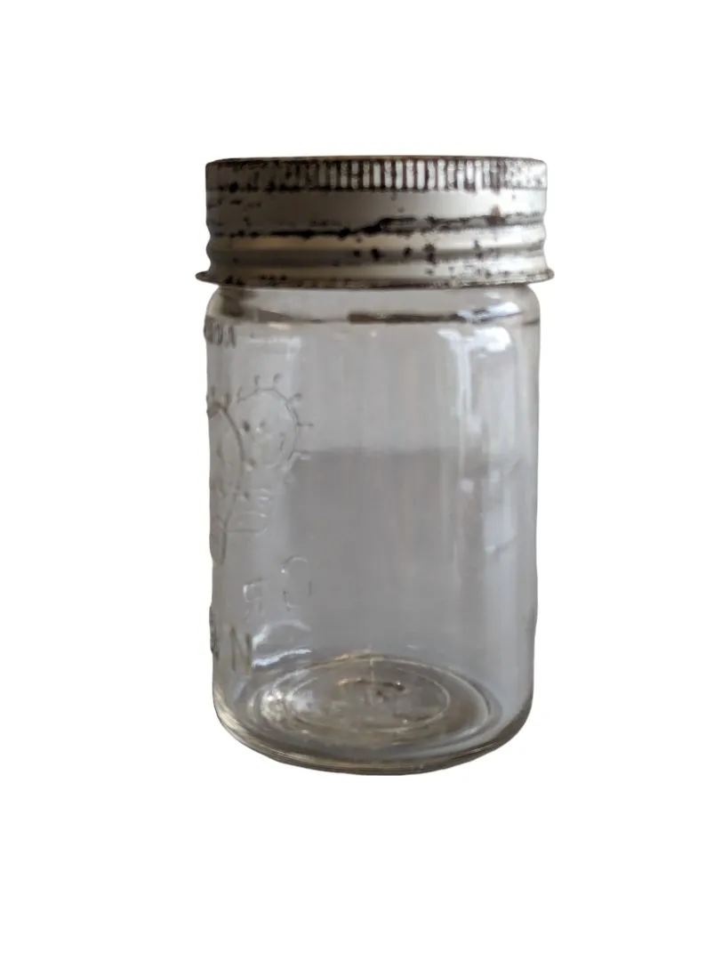 Clear Sm Crown Jar w Lid