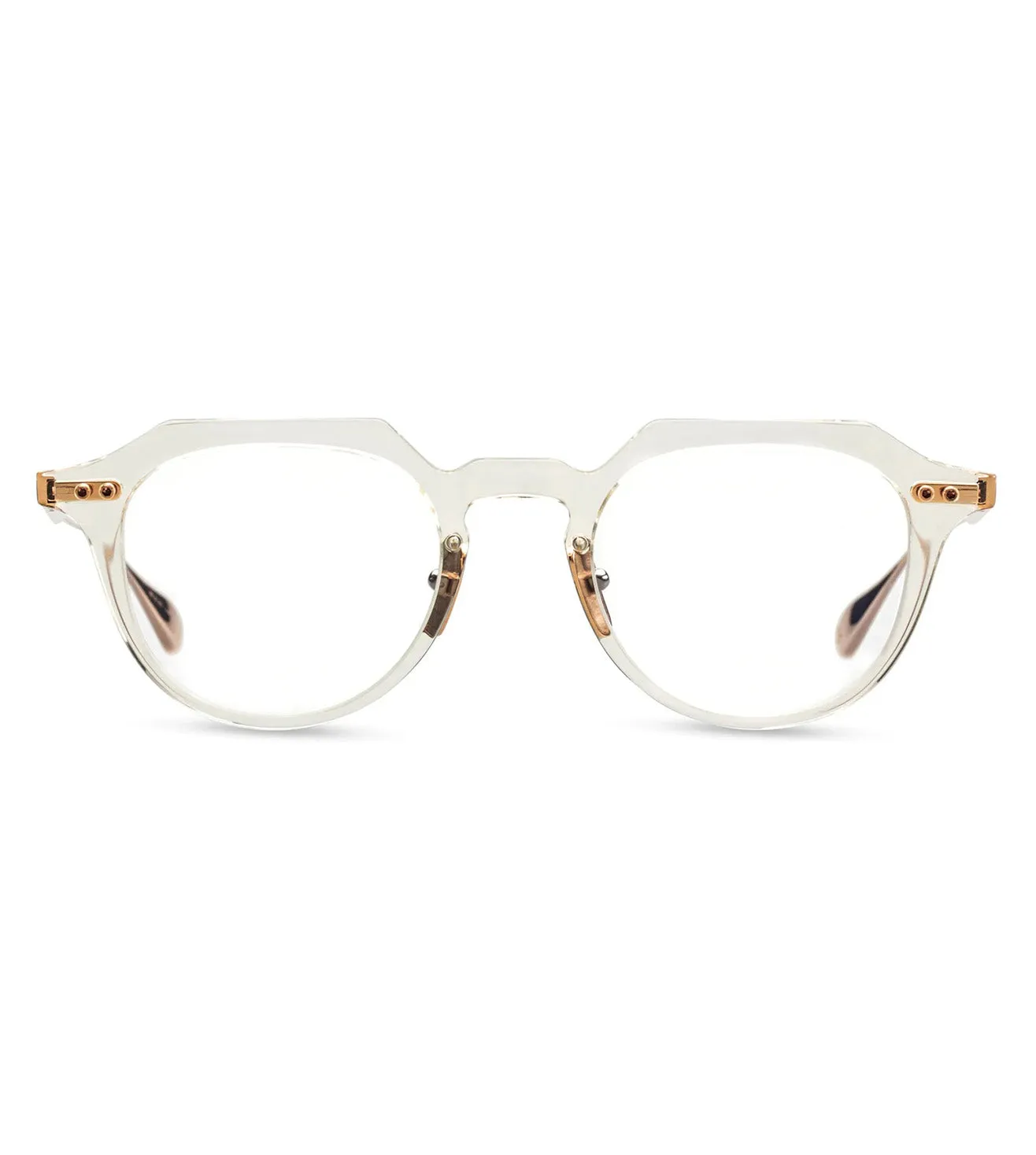 Dita Oku Men's Clear Round Optical Frame