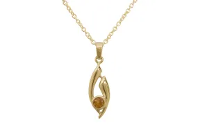 Flowing Gemstone Pendant, Yellow Gold