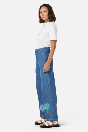 Fresh Blooms Embroidered Jean