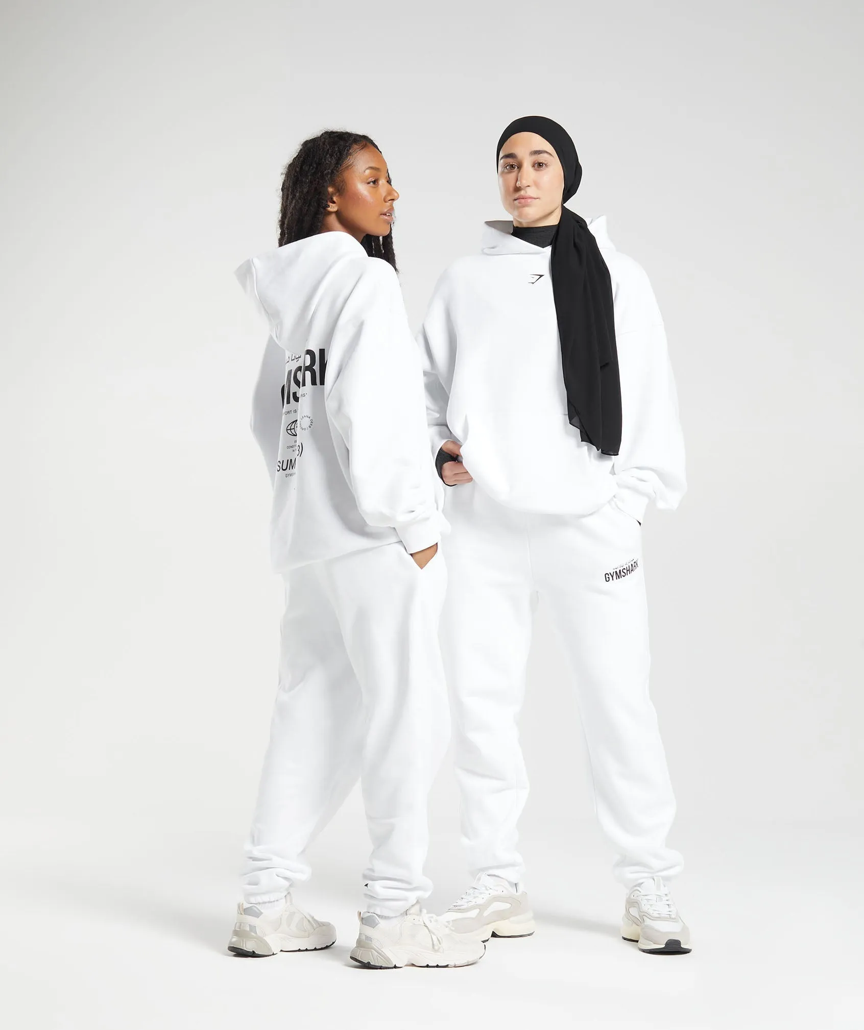 GS x Leana Deeb Oversized Hoodie - White