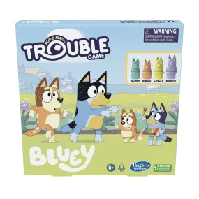 Hasbro Gaming Trouble: Bluey Edition Board Game for Kids, 2-4 Players