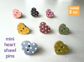 Heart dot, shawl pins