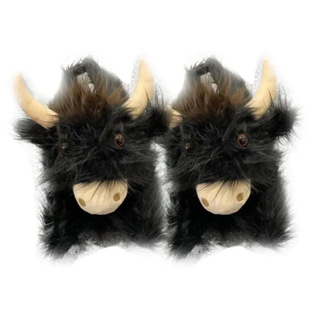 Highland Cow Winter Fluffy Slippers