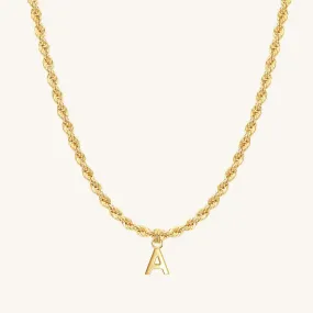 Letter Necklace Rope Chain