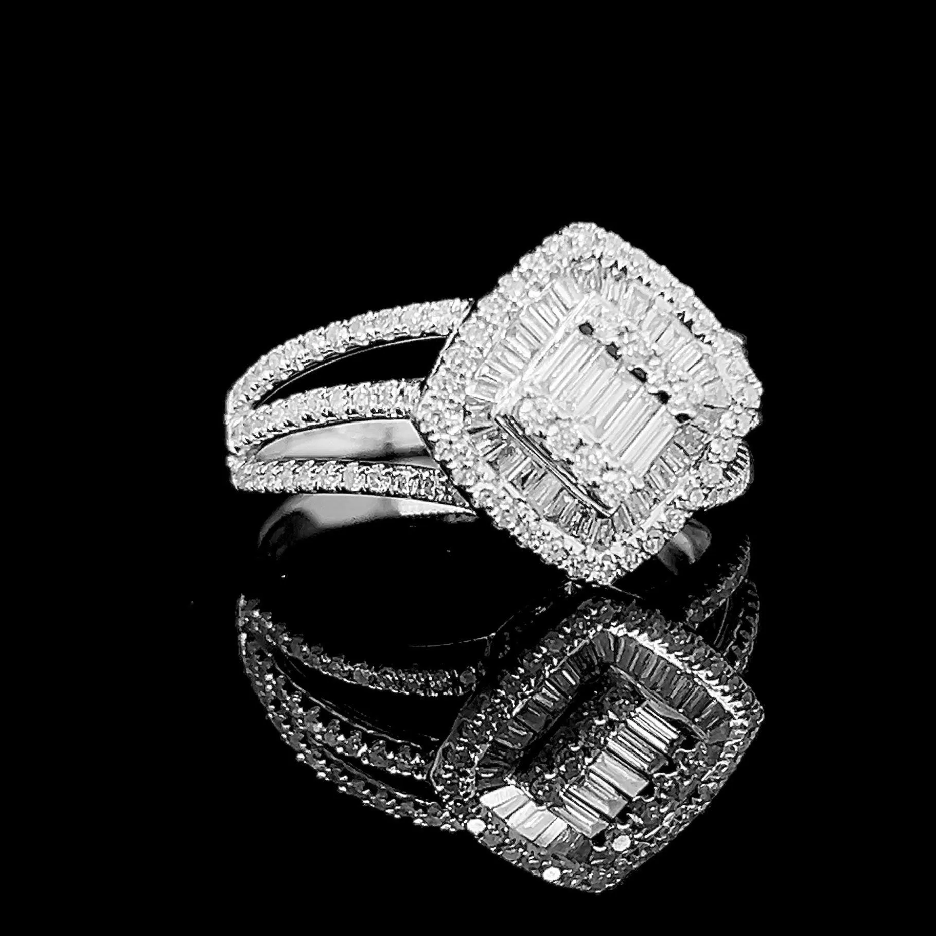 #LVNA2024 | Baguette Deco Paved Diamond Ring 14kt