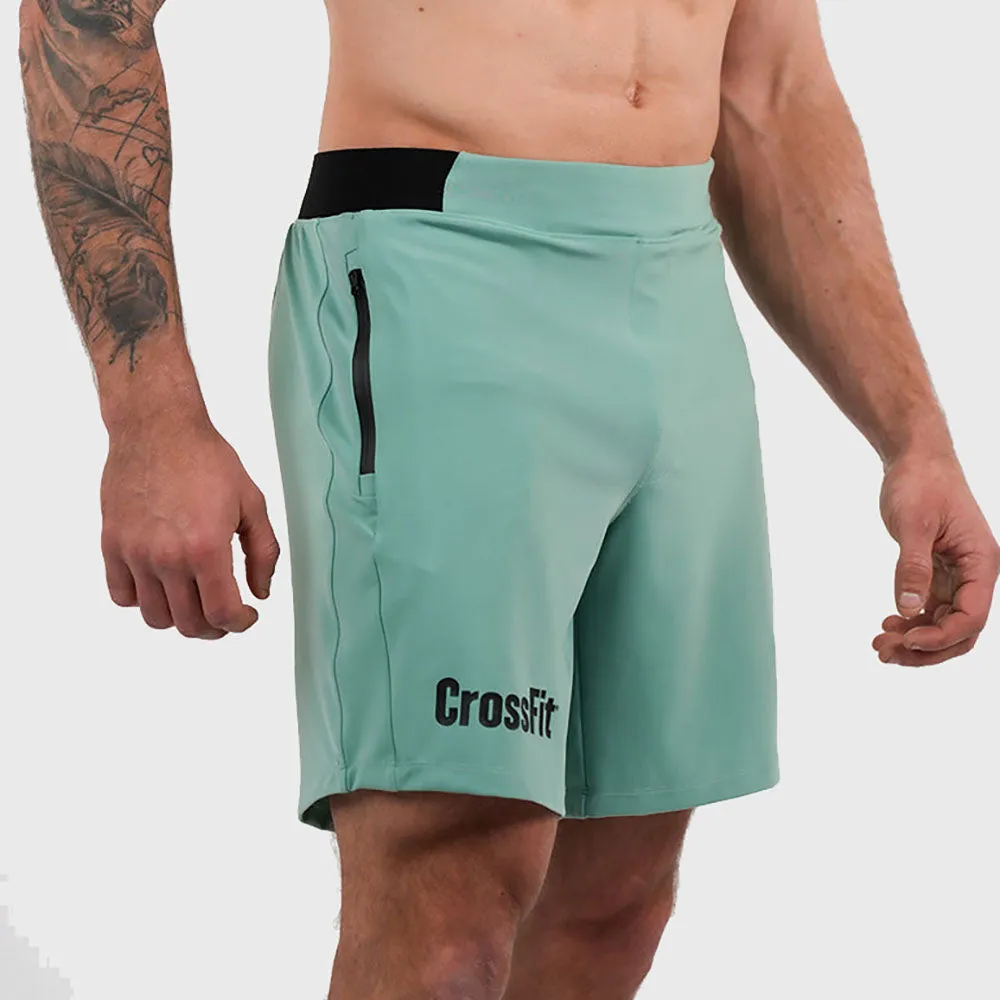 NORTHERN SPIRIT - CROSSFIT® KNIGHT MEN STRETCH SLIM FIT SHORT 7" - SHALE GREEN