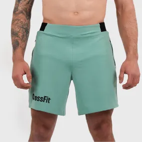 NORTHERN SPIRIT - CROSSFIT® KNIGHT MEN STRETCH SLIM FIT SHORT 7" - SHALE GREEN