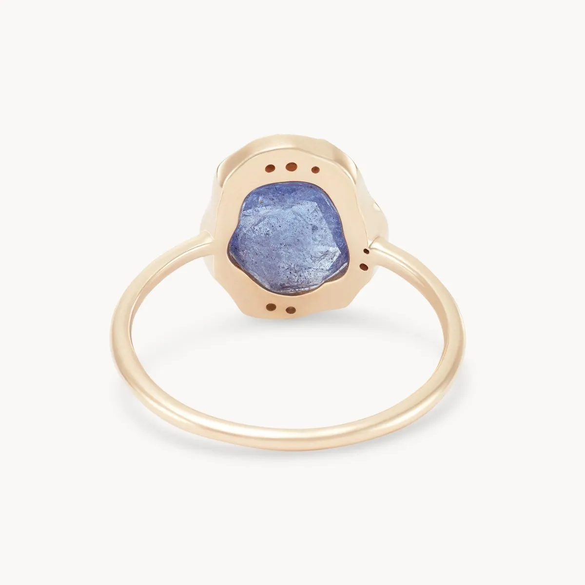 tanzanite mood ring - 14k yellow gold