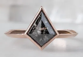 The Hazel Ring with a 1.47ct Kite-Shaped Black Diamond