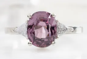 The Jade Ring with a 2.3ct Oval-Cut Magenta Spinel