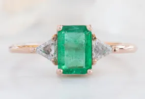 The Jade Ring with a .70ct Emerald-Cut Emerald