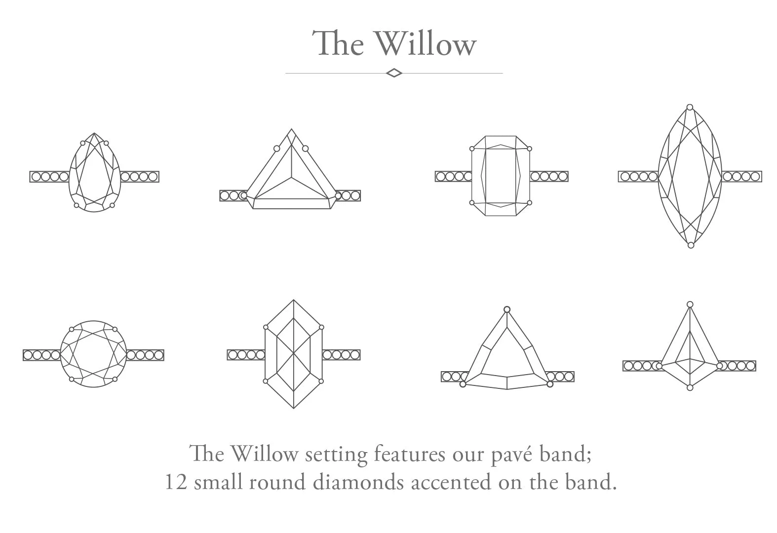 The Willow Ring with a Rose-Cut Black Diamond