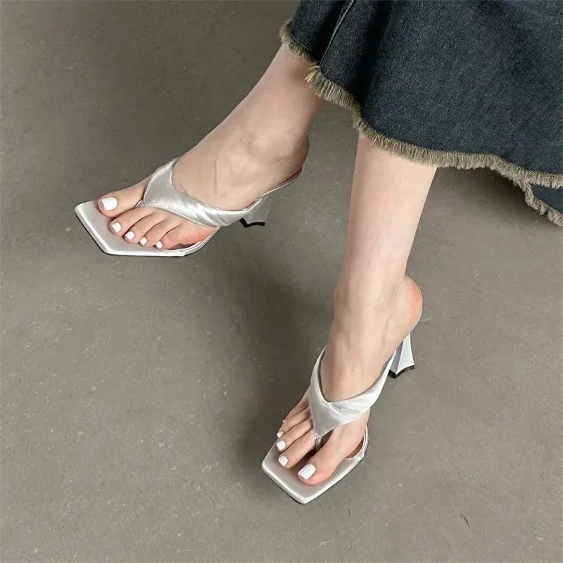 TSS39 Slides High Heels Sandals - Women's Casual Shoes